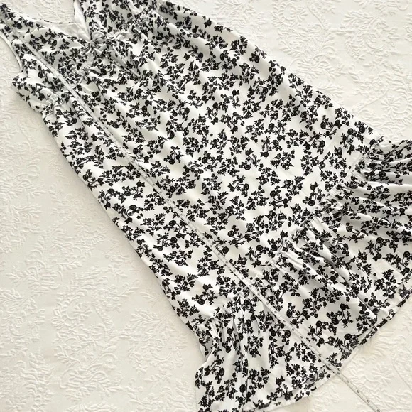 NWOT Lulus Style That Blooms White Floral Print Tiered Midi Dress Xlarge - Picture 12 of 12